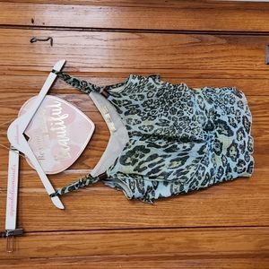 💚Cheetah print flowy tank top